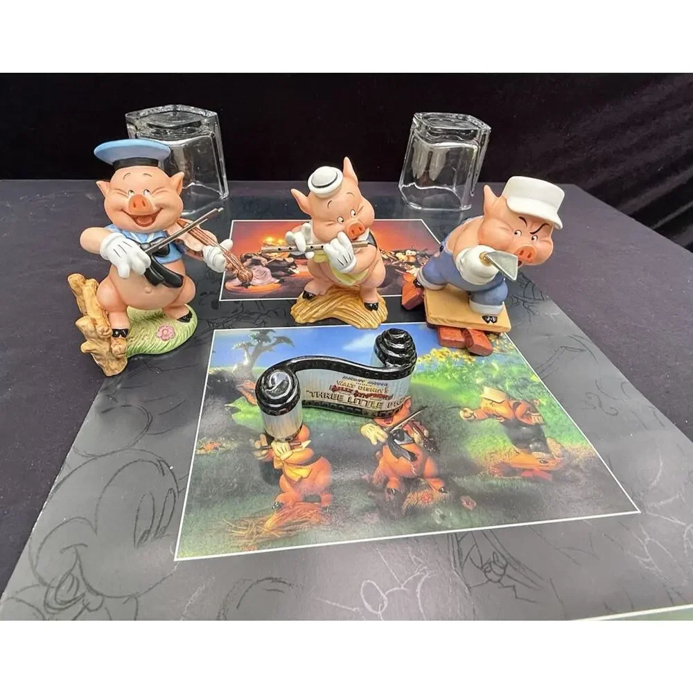 Walt Disney Classics Collection Three Little Pigs All 3 W Title Plaque & Poster!